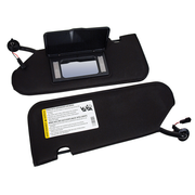 C6 Corvette Replacement Sun Visor Set W/ Lighted Mirrors - Black : 2005-2013 C6