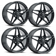 2018 C7 Corvette ZR1 Style Reproduction Wheels (Set) : Satin Black