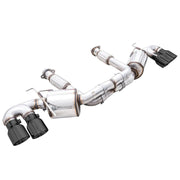 Corvette C8 AWE Tuning Corvette Touring Edition Exhaust - Quad Diamond Black Tips