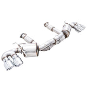 Corvette C8 AWE Tuning Touring Edition Exhaust - Quad Chrome Silver Tips