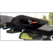 Corvette Carbon Fiber Sun Visor Warning Label Covers : 2005-2013 C6, Z06, Grand Sport, ZR1