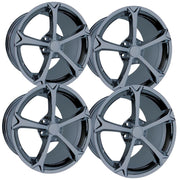 2010 Grand Sport Corvette GM Wheel Exchange (Set) : Black Chrome 18x9.5/19x12