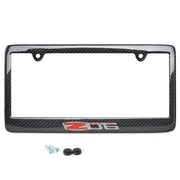Corvette Logo License Plate Frame - Carbon Fiber : C6 Z06 2006 - 2013