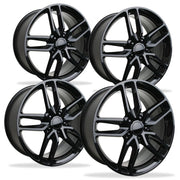 2014 C7 Corvette Z51 Style Reproduction Wheels (Set) : Gloss Black
