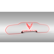 Corvette WindRestrictor Illuminated Glow Plate - Flags W/Script Coupe : C8