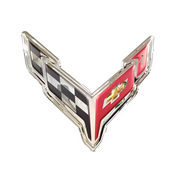 Corvette Flags Metal Wall Sign - 18" x 19" : C8 2020–2021