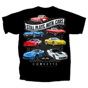 Corvette Still Plays With Cars Tee Shirt - Black