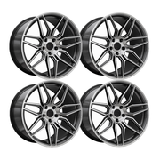 Corvette Wheels M024 Flow Forged C8 Z06 Style : Graphite W/ Machine Face