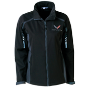 C7 Logo Corvette Ladies Embark Soft Shell Jacket : Black