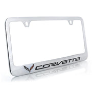 C7 Corvette Stingray License Plate Frame - Chrome