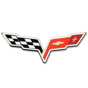 Corvette Emblem - Front - Silver : 2005-2013 C6