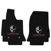 Corvette Floor Mats with Corvette Racing Script and Jake Skull Logo - Lloyds Mats : C7 Stingray, Z51, Z06, Grand Sport