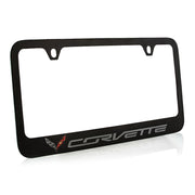 C7 Corvette Stingray License Plate Frame - Polished Black