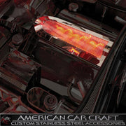 Corvette Plenum Cover Low Profile - Perforated Stainless Steel (Illuminated) : 1999-2004 C5 & Z06