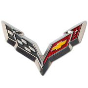 C7 Corvette Stingray Lapel Pin Beveled : Crossed Flags