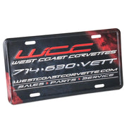 West Coast Corvettes License Plate Frame - Stamped Metal