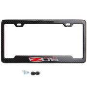 Corvette Logo License Plate Frame - Carbon Fiber : C6 Z06 2006 - 2013