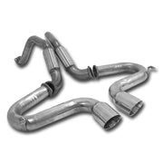 Corvette Exhaust System - B&B Bullet w/Dual 4.0" Round Tips : 1997-2004 C5 & Z06