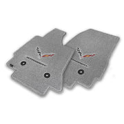C7 Corvette Stingray Floor Mats - Lloyds Mats with C7 Crossed Flags & Stingray Script : Greystone