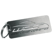 West Coast Corvette Keychain - Stainless Steel: 1997-2013 C5/C6