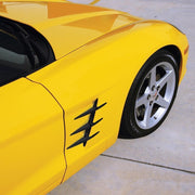 Corvette Fender Blades Billet - Black : 2005-2013 C6