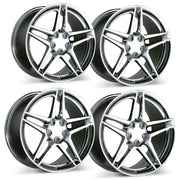 Corvette ACE Slick Wheels (Set) : Chrome 18x9.5/18x11 1997-2013 C5, C6