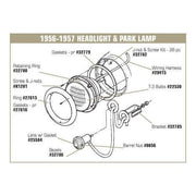 Corvette Park Light/Turn Signal Assembly: 1953-1955