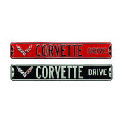 Corvette Drive Crossed-Flag Emblem - Metal Sign : C7 Stingray, Z51