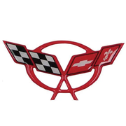 Corvette Domed Decal 3.25" x 1.58" : 1997-2004 C5 Logo