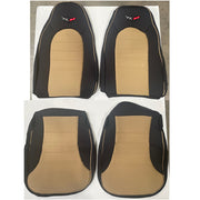 Corvette Seat Covers - Neoprene Black with Oak : 1997-2004 C5 & Z06