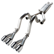 Corvette Exhaust System - Bassani Dominator GT Pro 4" Polished Tips: 1997-2004 C5, Z06