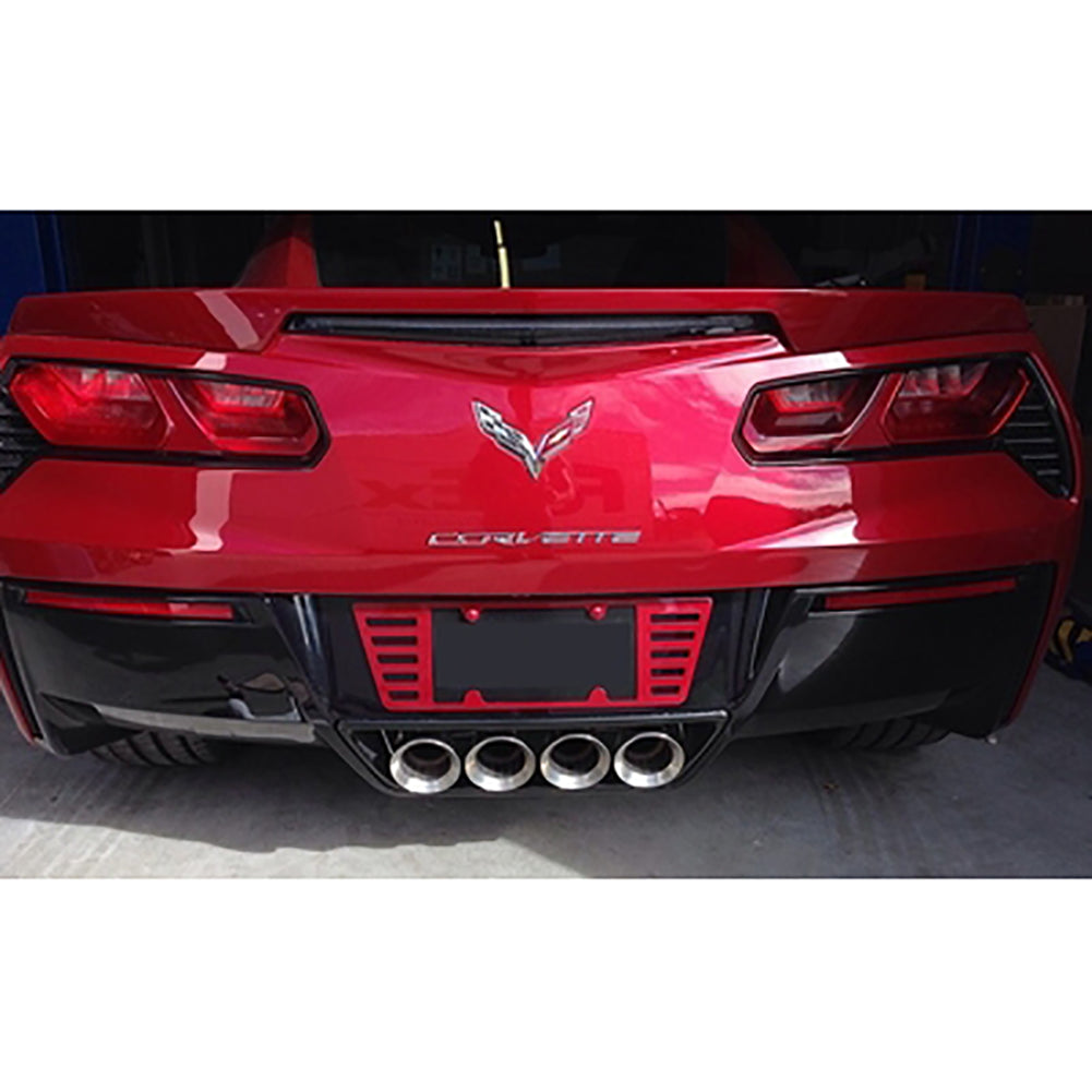 Corvette Louvered Rear License Plate Frame - Custom Painted : C7 Sting ...