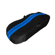Corvette Ultraguard Plus Car Cover - Indoor/Outdoor Protection - Black W/ Blue Stripes : 2005-2013 C6, Z06, ZR1, Grand Sport