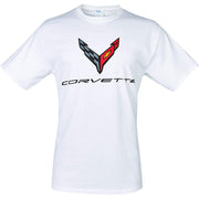 Next Gen Corvette Carbon Flash T-Shirt : White (Medium)