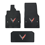 C8 Corvette Lloyd's Rubber/All Weather Floor Mats - Black : C8 2020-2022