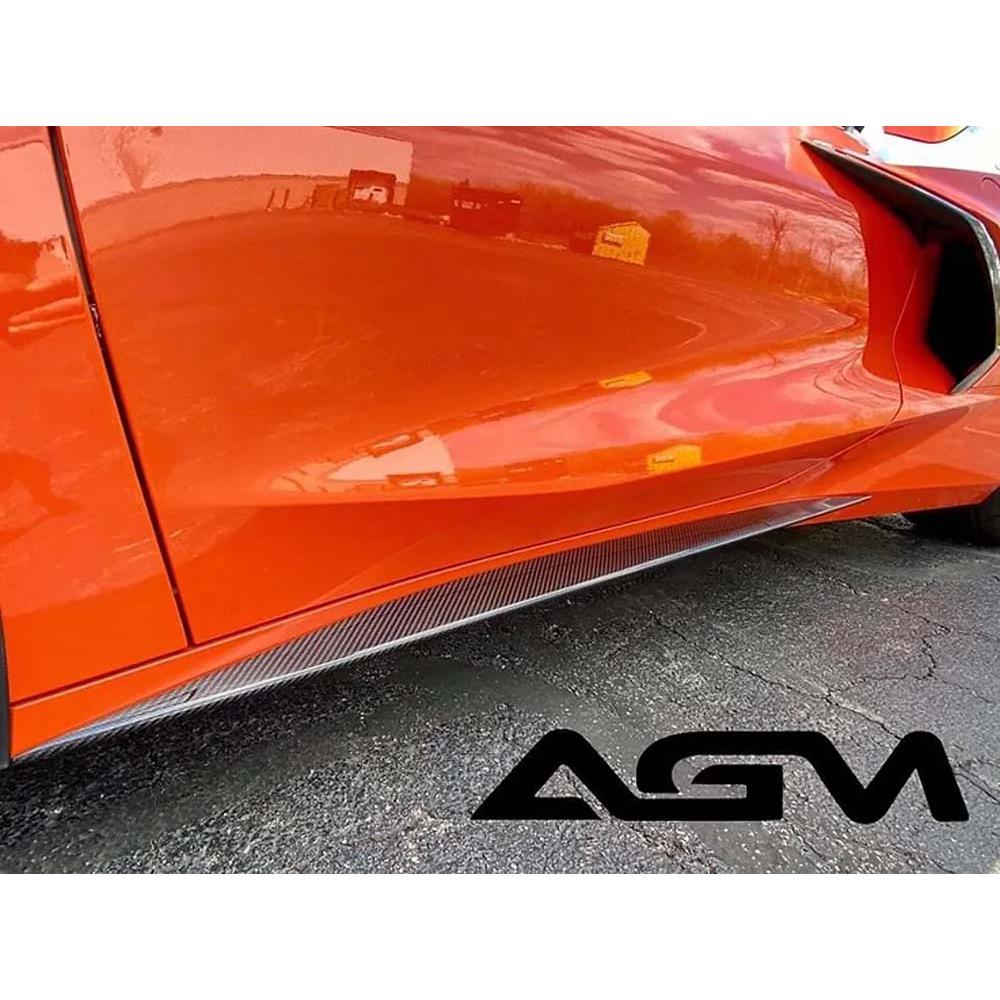 C8 Corvette AGM Corvette Visible Carbon Fiber Rocker Extensions On Sale ...