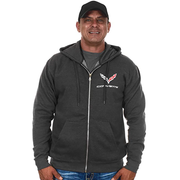 C7 Corvette Zip Up Hoodie Jacket : Gray