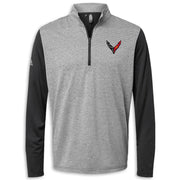 C8 Corvette Adidas Quarter Zip - Heather Gray