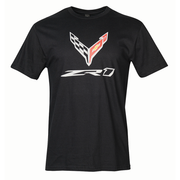 C8 ZR1 Corvette Flag Tee Shirt - Black