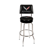 C7 Corvette Stingray Counter Stool w/Back Rest