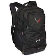 C8 Corvette Under Armour Hustle Backpack : Black