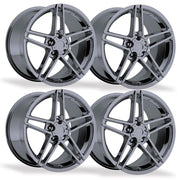 C6Z06 Style Corvette Wheels (Set): Black Chrome