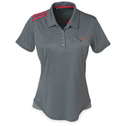 C7 Corvette Ladies Adidas Climacool Sport Shirt : Red Stripes