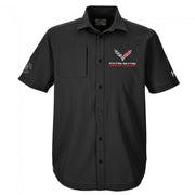 C7 Corvette Racing Jake Under Armour Button Down Shirt : Black