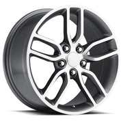 C7 Corvette Z51 Style Reproduction Wheels : Grey w/Machined Face