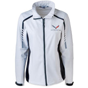 C7 Logo Corvette Ladies Embark Soft Shell Jacket : White