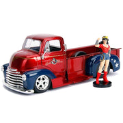 Chevrolet COE Pickup Wonder Woman - Red/Blue - Die-Cast Figure 1:24 - DC Comics Bombshells : 1952 COE