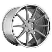 Corvette Custom Wheels - WCC 633 3 Pc. Forged Series : Smoke Face with Chrome Lip