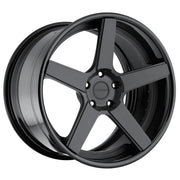 Corvette Custom Wheels - WCC 835 3 Pc. Forged Series : Flat Black Face with Gloss Black Lip