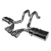 Corvette Exhaust System - Kooks Axle-Back OEM x 2-1/2" with Quad 4" Round Tips : 1997-2004 C5 & Z06